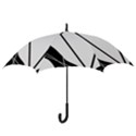 White and Black  Hook Handle Umbrellas (Medium) View3