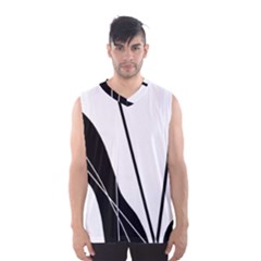 White And Black  Men s Basketball Tank Top