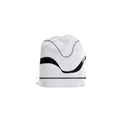 Waves - Black And White Drawstring Pouches (xs) 