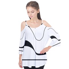 Waves - Black And White Flutter Tees