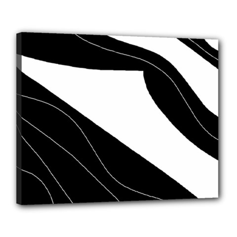 White And Black Decorative Design Canvas 20  X 16  by Valentinaart