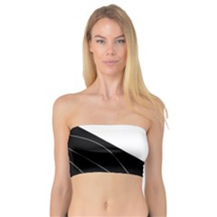 White And Black Decorative Design Bandeau Top by Valentinaart