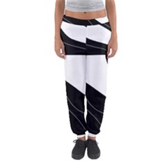 White And Black Decorative Design Women s Jogger Sweatpants