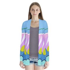 Under The Sea Drape Collar Cardigan