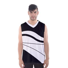 White And Black Harmony Men s Basketball Tank Top