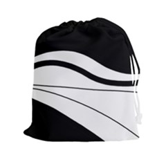 White And Black Harmony Drawstring Pouches (xxl)