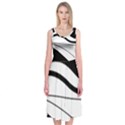 White and black harmony Midi Sleeveless Dress View1