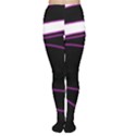 Purple, white and black lines Women s Tights View1