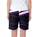 Purple, white and black lines Women s Basketball Shorts View2