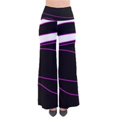 Purple, White And Black Lines Pants