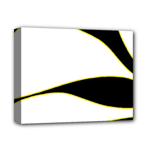 Yellow, Black And White Deluxe Canvas 14  X 11  by Valentinaart