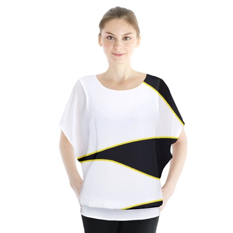 Yellow, Black And White Blouse by Valentinaart