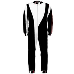 White, Red And Black Onepiece Jumpsuit (men)  by Valentinaart