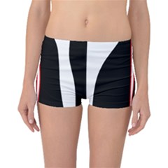 White, Red And Black Boyleg Bikini Bottoms by Valentinaart