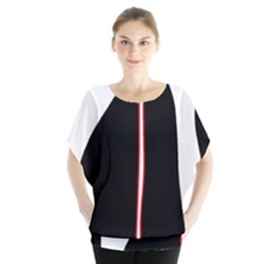 White, Red And Black Blouse