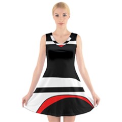 Fantasy V-neck Sleeveless Skater Dress