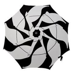 White And Black Shadow Hook Handle Umbrellas (medium) by Valentinaart