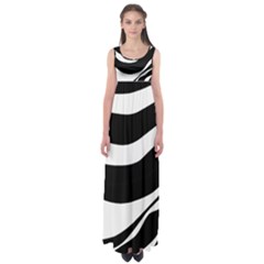 White Or Black Empire Waist Maxi Dress