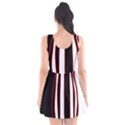 White, red and black lines Scoop Neck Skater Dress View2