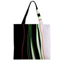 Colorful lines harmony Zipper Grocery Tote Bag