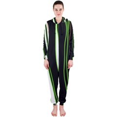 Colorful lines harmony Hooded Jumpsuit (Ladies) 