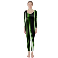 Colorful lines harmony Long Sleeve Catsuit