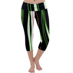 Colorful lines harmony Capri Yoga Leggings