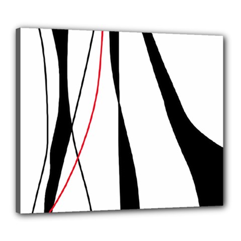 Red, White And Black Elegant Design Canvas 24  X 20  by Valentinaart