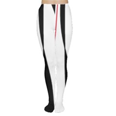 Red, White And Black Elegant Design Women s Tights by Valentinaart