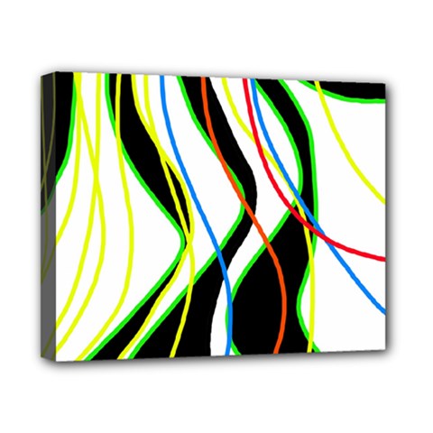 Colorful Lines - Abstract Art Canvas 10  X 8  by Valentinaart