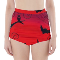 Halloween Landscape High-waisted Bikini Bottoms