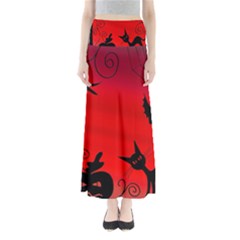 Halloween Landscape Maxi Skirts