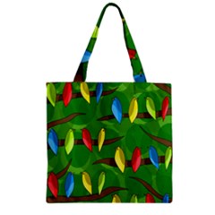 Parrots Flock Zipper Grocery Tote Bag by Valentinaart