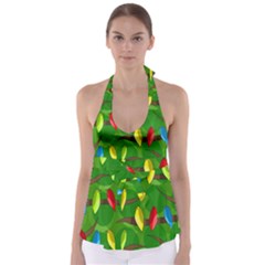 Parrots Flock Babydoll Tankini Top