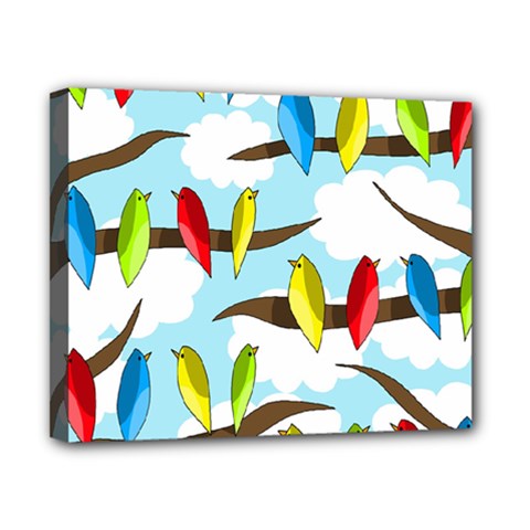 Parrots Flock Canvas 10  X 8  by Valentinaart