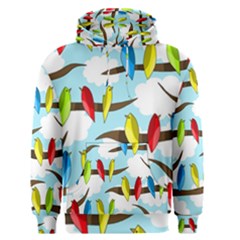 Parrots Flock Men s Pullover Hoodie by Valentinaart