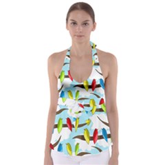 Parrots Flock Babydoll Tankini Top