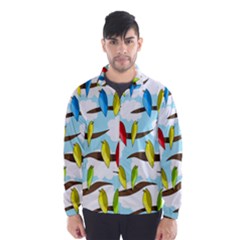 Parrots Flock Wind Breaker (men) by Valentinaart