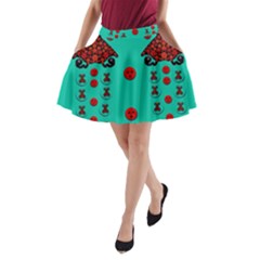 Dancing In Polka Dots A-line Pocket Skirt