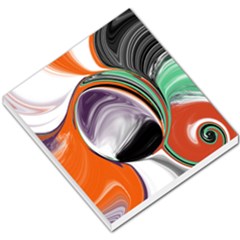 Abstract Orb In Orange, Purple, Green, And Black Small Memo Pads