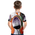 Abstract Orb in Orange, Purple, Green, and Black Kids  Cotton Tee View2