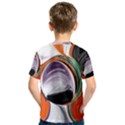 Abstract Orb in Orange, Purple, Green, and Black Kids  Sport Mesh Tee View2