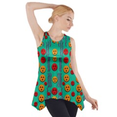 Pumkins Dancing In The Season Pop Art Side Drop Tank Tunic