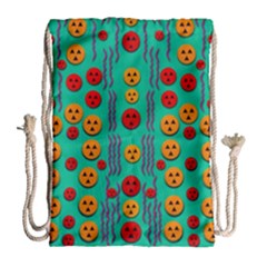 Pumkins Dancing In The Season Pop Art Drawstring Bag (large) by pepitasart