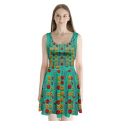 Pumkins Dancing In The Season Pop Art Split Back Mini Dress 