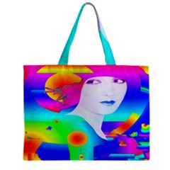 Abstract Color Dream Zipper Mini Tote Bag by icarusismartdesigns