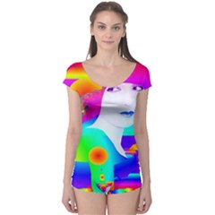 Abstract Color Dream Boyleg Leotard  by icarusismartdesigns