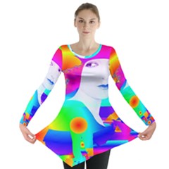 Abstract Color Dream Long Sleeve Tunic  by icarusismartdesigns