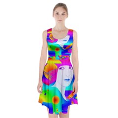 Abstract Color Dream Racerback Midi Dress by icarusismartdesigns