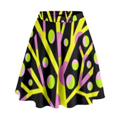 Simple Colorful Tree High Waist Skirt